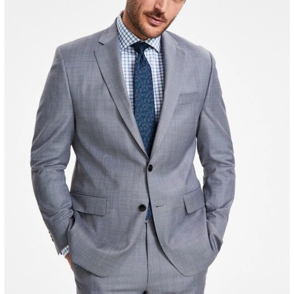 Michael Kors Mens Classic-fit Suit Separates Suit Jacket 50R Pants Light Grey 40 - Picture 1 of 12